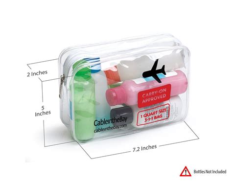 tsa approved quart size bag dimensions.